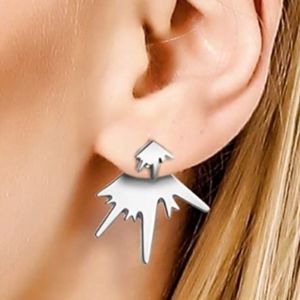 Silver  Spiky Stud Earrings